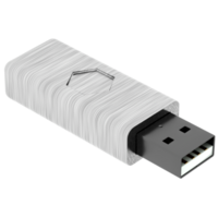 3d render usb flash drive memory stick with transparent background png