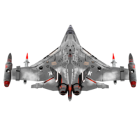 Sci fi fighter jet with transparent background png