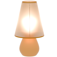 3d render table lamp light decor with transparent background png