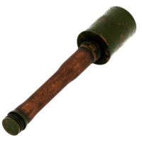 3d render stick hand grenade ww2 with transparent background png