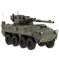 Render military tank armored vehicle war cannon with transparent background png