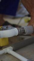 Joining Plastic Pipes with Heating Tool and Insulation video