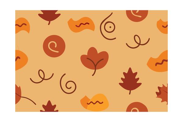 Abstract autumn leaves organic shapes in warm earthy tones fall leaf