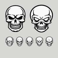 Human skull silhouette vector