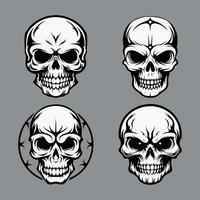 Skull silhouette, isolated on white background vector