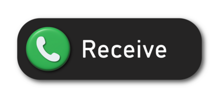 receber ligar botão png
