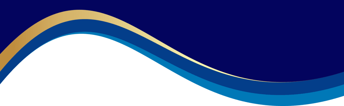 grens vorm voor banier ontwerp. blauw hoofd sectie met gouden lijn. abstract bodem voor web bladzijde. gebogen verdeler. golvend horizontaal scheidingsteken sjabloon png