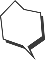 Comic speech bubble. Anime cloud. Cartoon balloon box with shadow effect. Cute graphic shape for sale design and banner png