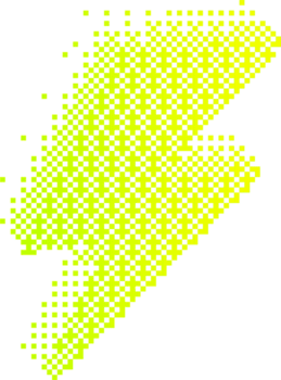 pixel mönster blixt form. texturerad blixt- med bitmapp y2k dither lutning. retro med gammal dator spel grafisk effekt. halvton illustration png