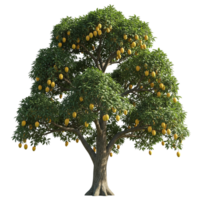 A large mango tree with many yellow fruits png