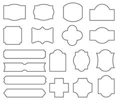 Collection of Decorative Frames and Border Outlines for Various Uses vector