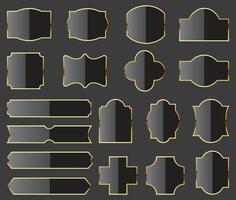 Collection of elegant frames and labels vector