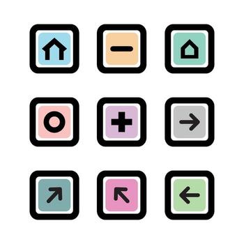 interface icon set, app icon, basic UI elements vector