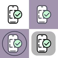 Mobile app checkmark icons design vector