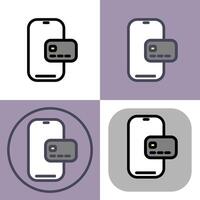 Mobile payment icons collection vector