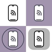 Creative mobile signal icon designs vector