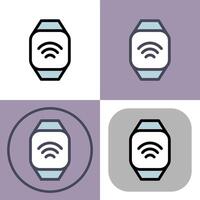 Stylish smartwatch icons in different designs vector