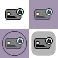 Secure payment card icon vector