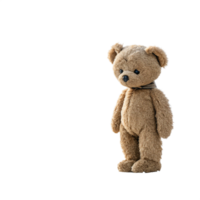 Cute teddy bear lonely character isolated on transparent background png