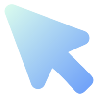 moderno azul gradiente computador rato cursor ponteiro isolado em transparente fundo png