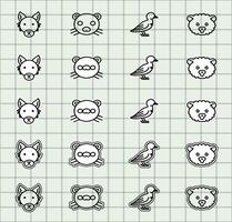 Cute animal illustrations for children vector