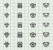 Animal icons grid design vector