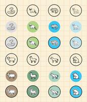 Animal Themed Pack Flat vector