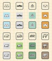 Flat Wildlife Icon Pack vector
