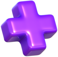3D Plus Sign Geometric Harmony Abstract Shape png