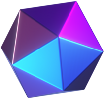 Polygon cyberpunk abstract 3D illustration png