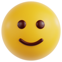 Slightly Smiling Face 3D Ilustration png