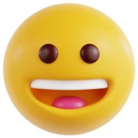 Grinning Face 3D Ilustration png