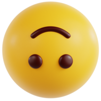 Upside Down Face 3D Ilustration png