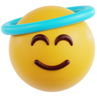 Smiling Face With Halo 3D Ilustration png