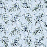 blue floral pattern with ribbons vector