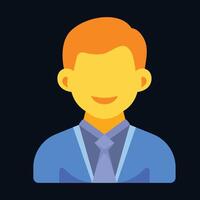 businessman icon with orange hair vector