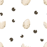 Baby dino egg seamless pattern png