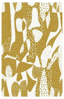 resumen repetir impresión en oro y blanco modelo con puntos, líneas, y geométrico formas vector