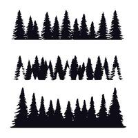 black Mountain tree clipart vector