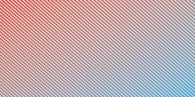 White background with red and blue polka dots in a symmetrical gradient. vector