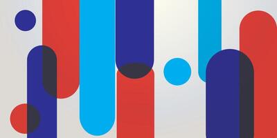 Abstract geometric colorful red blue white background vertical gradient. vector