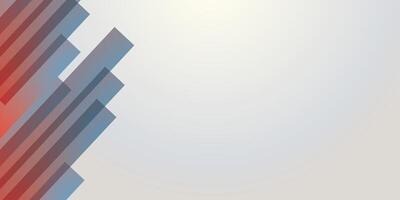 White background with red and blue gradient stripes symmetrically slanted to the left. vector