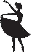 Elegant Ballerina Silhouette vector