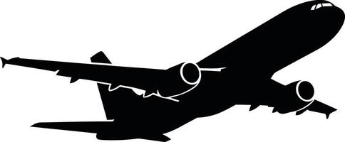 Airplane Silhouette Icon - Travel and Aviation vector