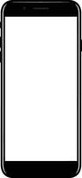 Black Smartphone Mockup with Blank Screen vector