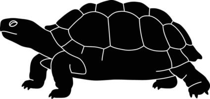 Turtle or Tortoise Silhouette - A Reptile Animal vector