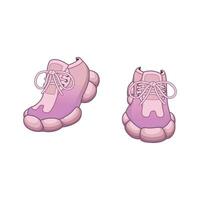 pink children's sneakers design vector