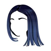 Illustration of blue hairstyle design vector