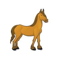 Cartoon horse illustration for kids vector
