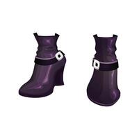 Purple high-heeled ankle boots vector